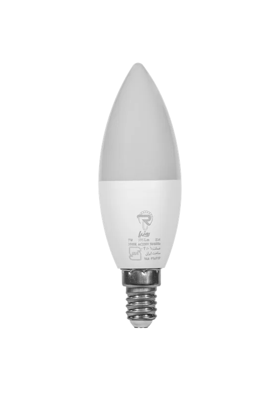 لامپ حبابی شمعی7 وات برند رونیا